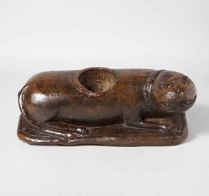 Carved Lion Lemon Squeezer From Rajasthan - 19thC | Indigo Oriental Antiques