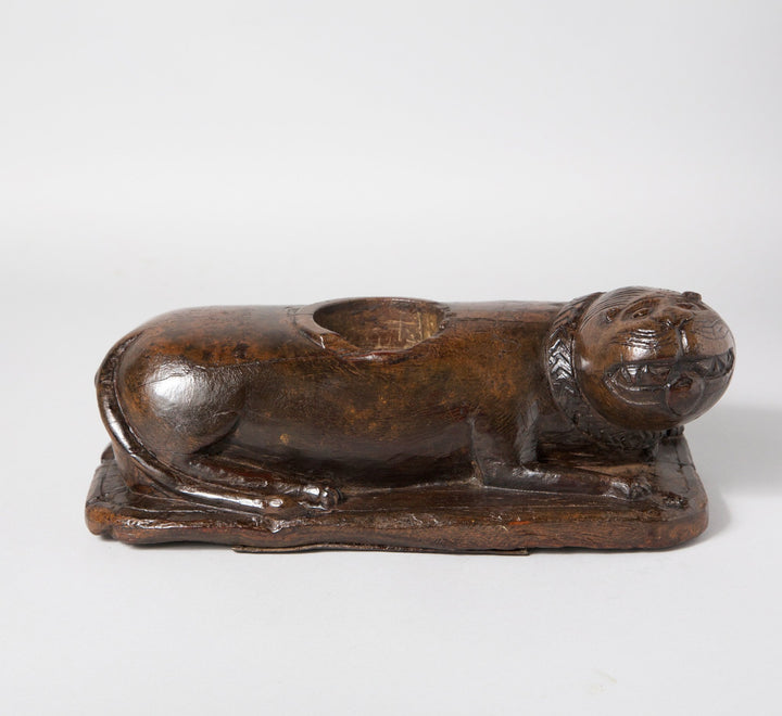 Carved Lion Lemon Squeezer From Rajasthan - 19thC | Indigo Oriental Antiques