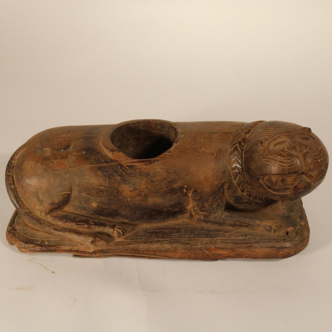 Carved Lion Lemon Squeezer From Rajasthan - 19thC | Indigo Oriental Antiques