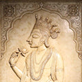 Carved Marble Panel Of A Maharajah