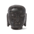 Carved Monks Head - Black Marble