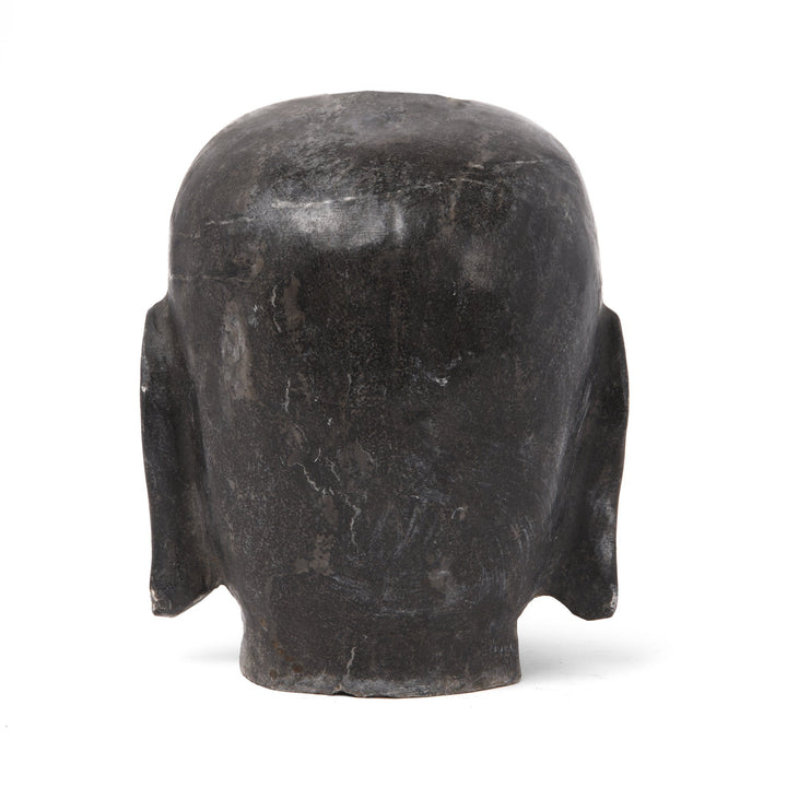 Carved Monks Head - Black Marble | Indigo Antiques