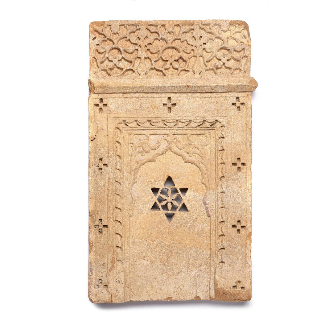 Carved Mughal Style Stone Panel From Jaiselmer - 19thC | Indigo Antiques