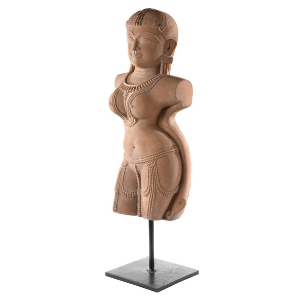 Carved Stone Apsara Statue From India