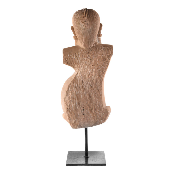 Carved Stone Apsara - 26 x 16 x 60 (wxdxh cms) - A6188