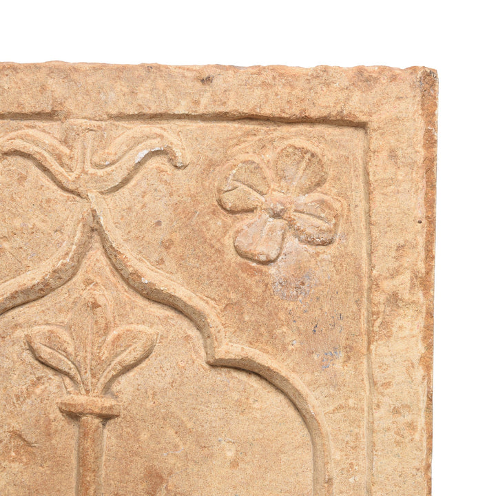 Carved Stone Panel - Mughal Style - 19thC - 25.5 x 8 x 38 (wxdxh cms) - A6184V5