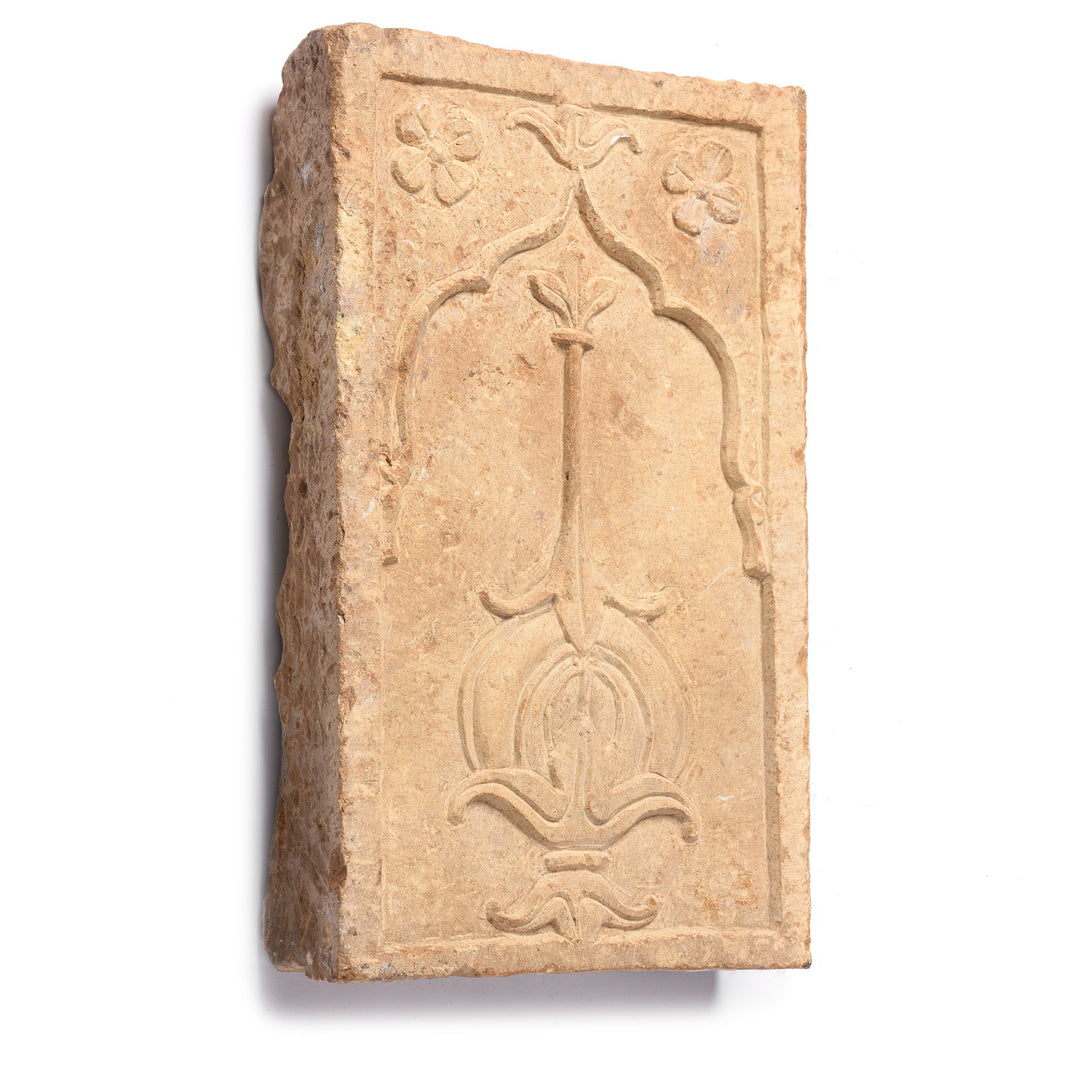 Carved Stone Panel - Mughal Style - 19thC - 17 x 7 x 38 (wxdxh cms) - A6184V1