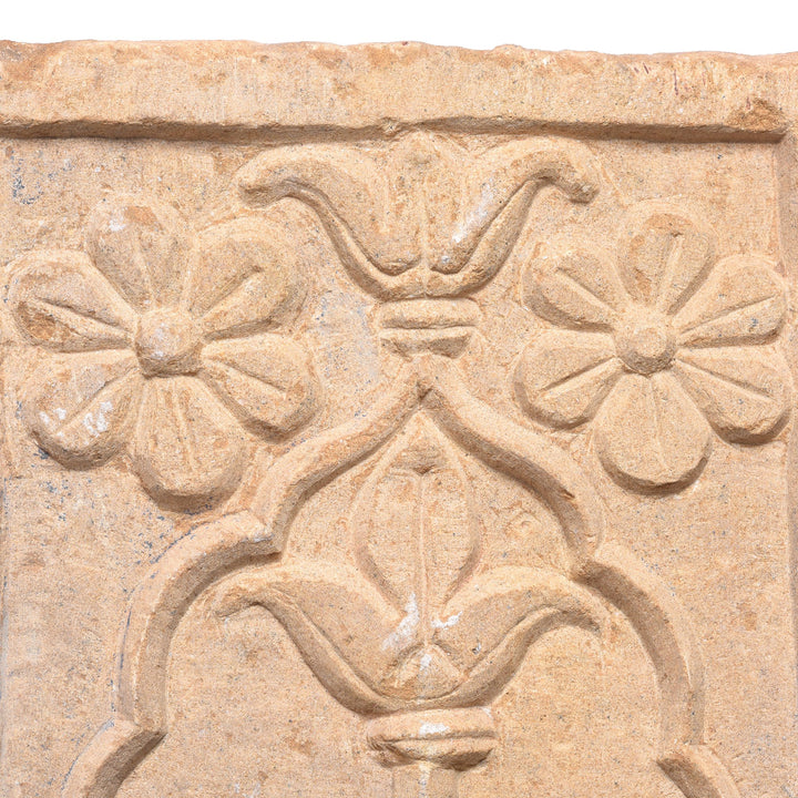 Carved Stone Panel - Mughal Style - 19thC - 17 x 7 x 38 (wxdxh cms) - A6184V1