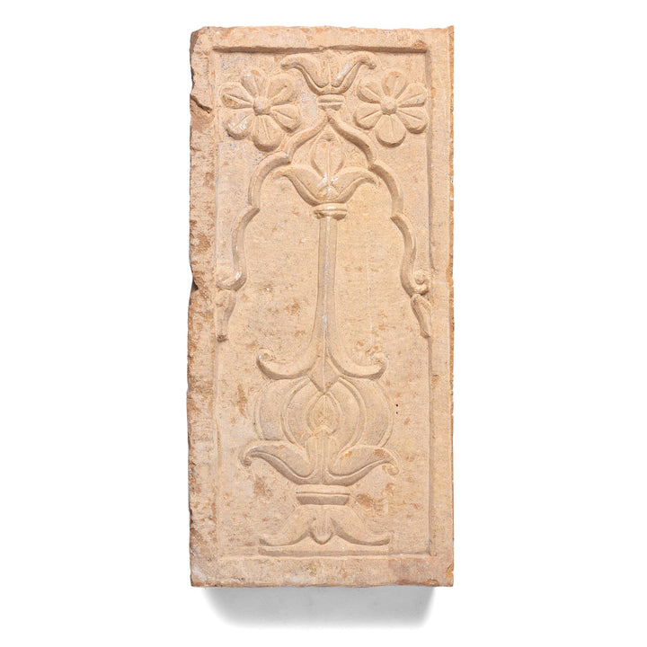 Carved Stone Panel - Mughal Style - 19thC - 17 x 7 x 38 (wxdxh cms) - A6184V1