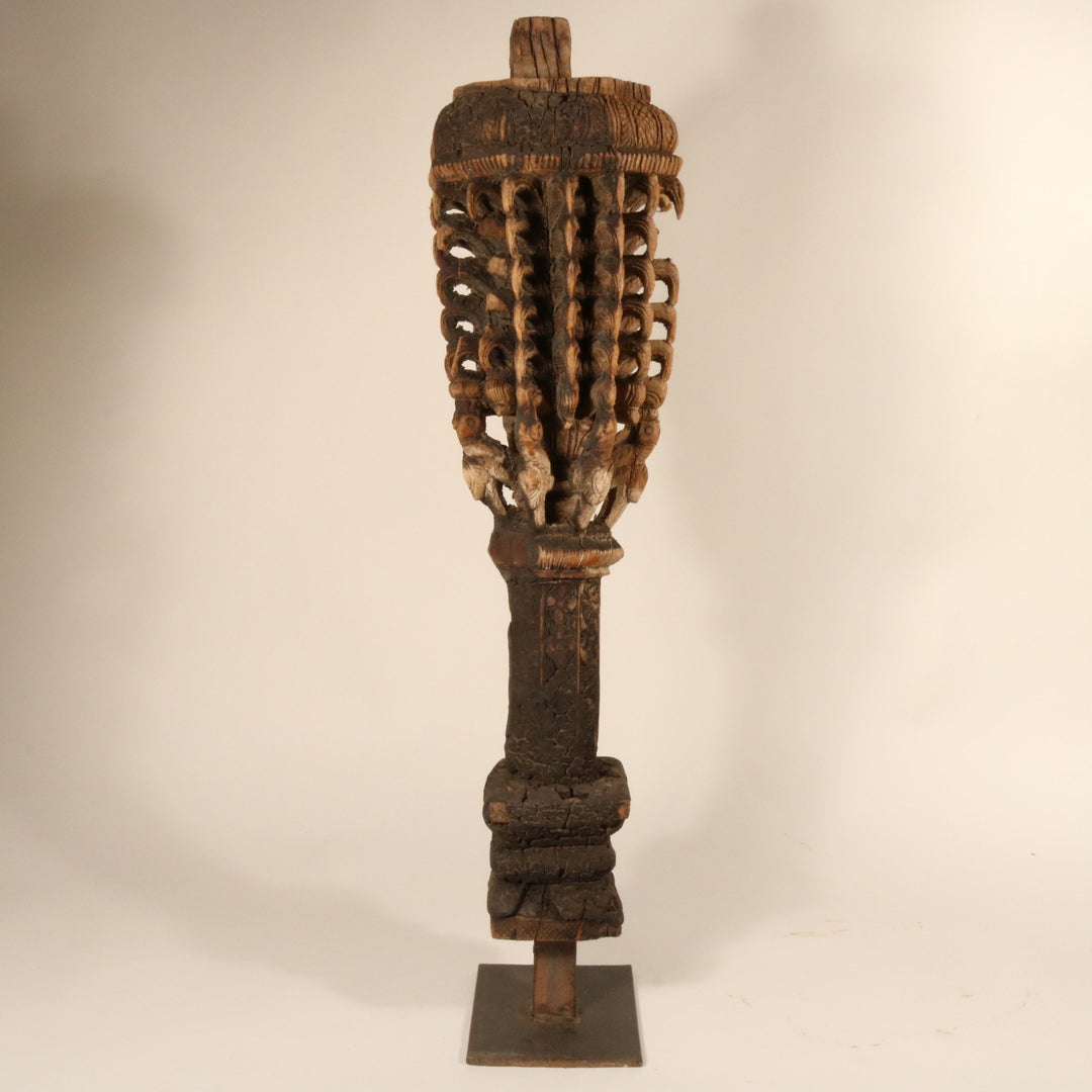 Carved Teak Architectural Bracket - 18thC - From Gujarat | Indigo Oriental Antiques