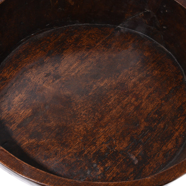 Carved Teak Bowl - Parath - Rajasthan - Ca 70 Yrs Old