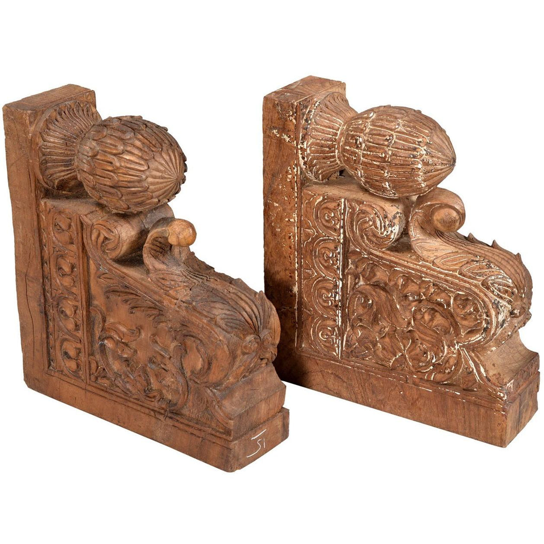 Carved Teak Corbel From Maharashtra - 19thC | Indigo Oriental Antiques