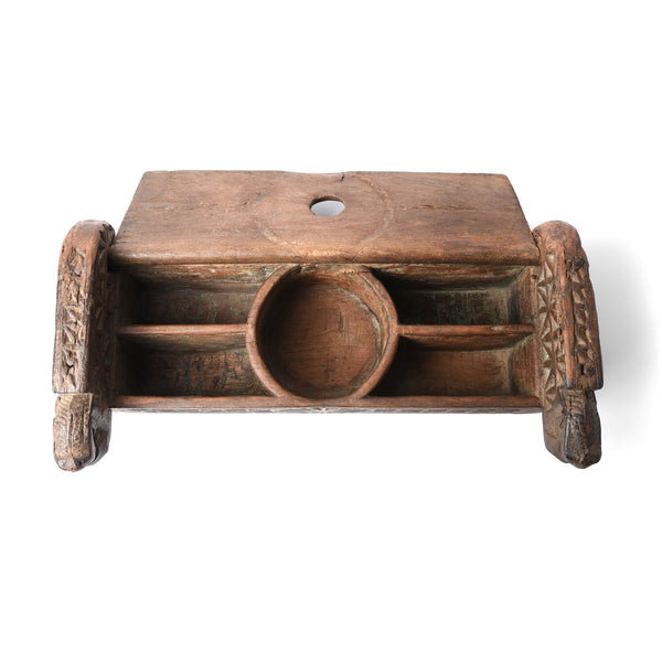 Carved Teak Harpa Box From Banswara - 19thC Carved Teak Harpa Box From Banswara - 19thC