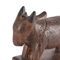 Carved Teak Nandi Bull Toy From Rajasthan - Ca 1920