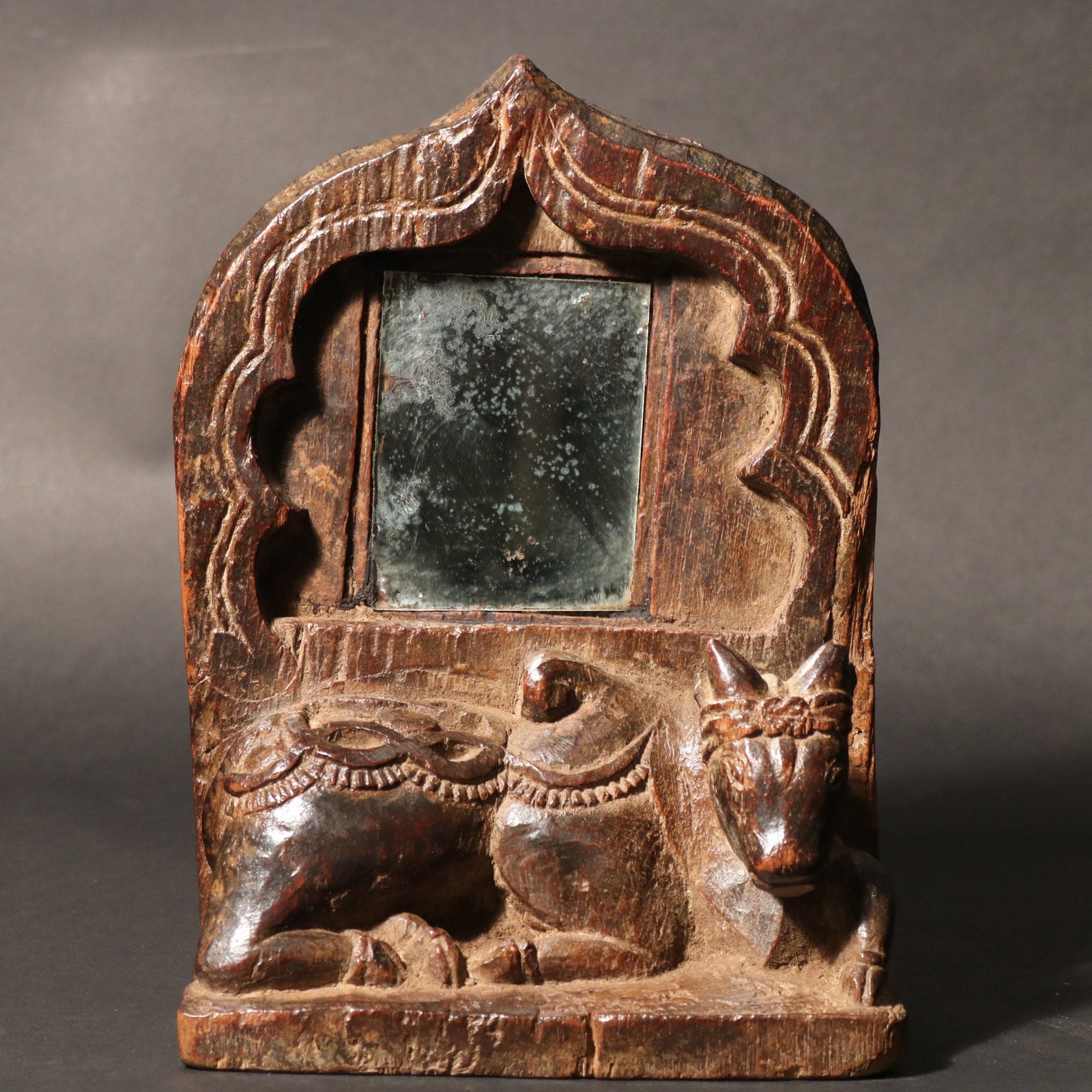Carved Teak Nandi Votive From Andra Pradesh - 19thC | Indigo Oriental Antiques