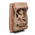 Carved Teak Panel Of Durga From Gujarat - 19thC