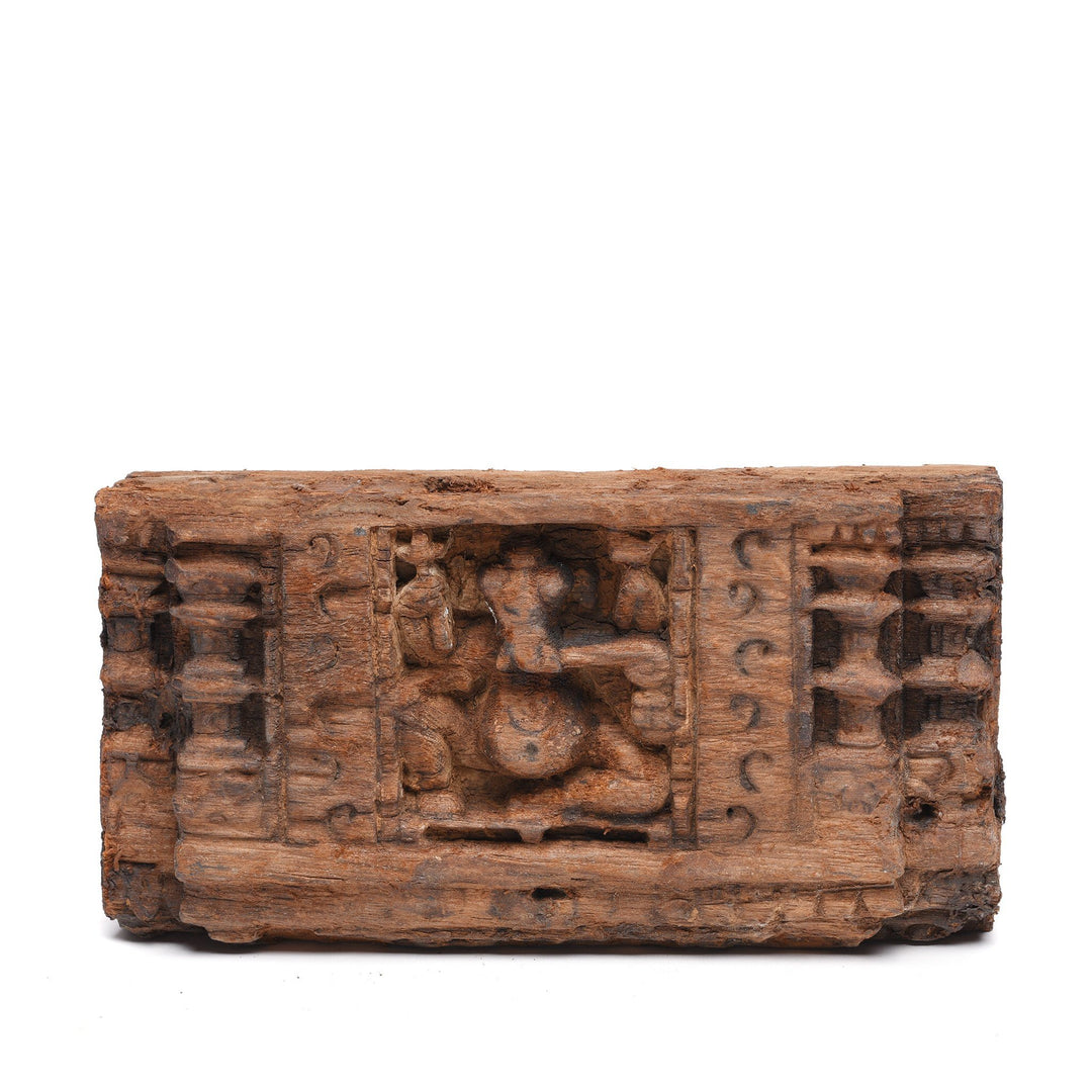 Carved Teak Panel Of Ganesh - 18thC | Indigo Antiques