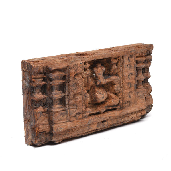Carved Teak Panel Of Ganesh - 18thC