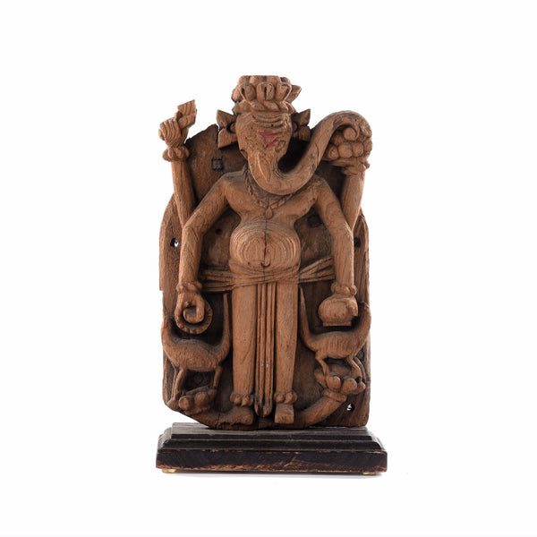 Carving of Lord Ganesh From Gujarat- 18thC