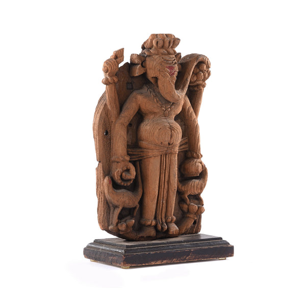 Carving of Lord Ganesh From Gujarat- 18thC