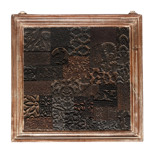 Decorative Wall Panel Made from Old Textile Printing blocks