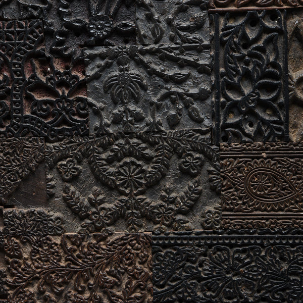 Decorative Wall Panel Made from Old Textile Printing blocks