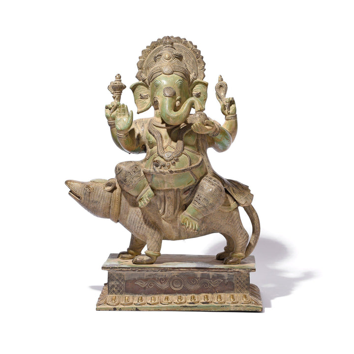 Ganesh Statue - Bronze Reproduction | Indigo Antiques