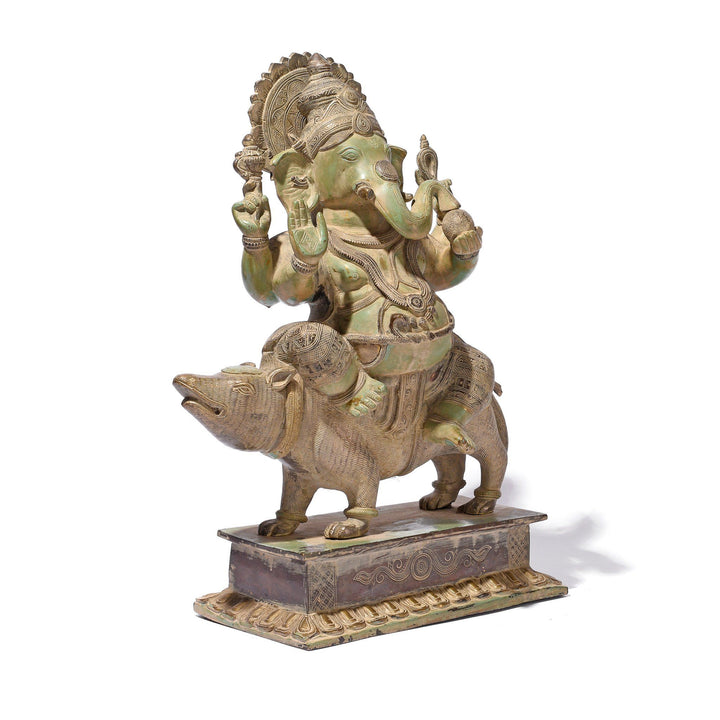 Ganesh Statue - Bronze Reproduction | Indigo Antiques