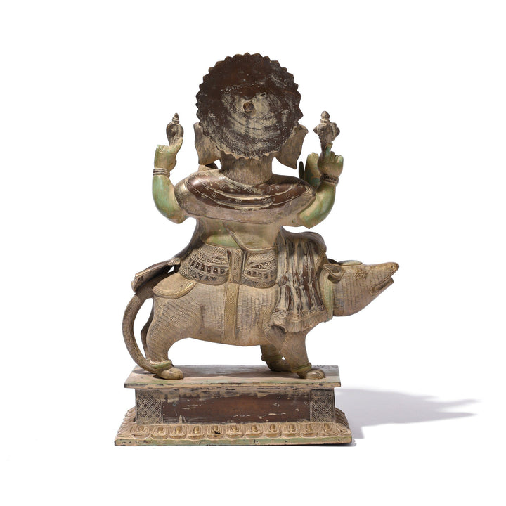 Back View Of Ganesh Statue - Bronze Reproduction | Indigo Antiques