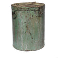 Green Painted Storage Bin From Rajasthan - Ca 1900