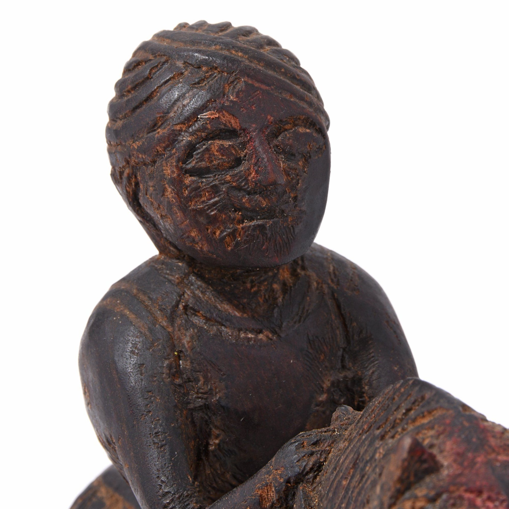Indian Chip Carved Horseman Figurine From Kutch - 19thC | Indigo Antiques
