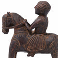 Indian Chip Carved Horseman Figurine From Kutch - 19thC