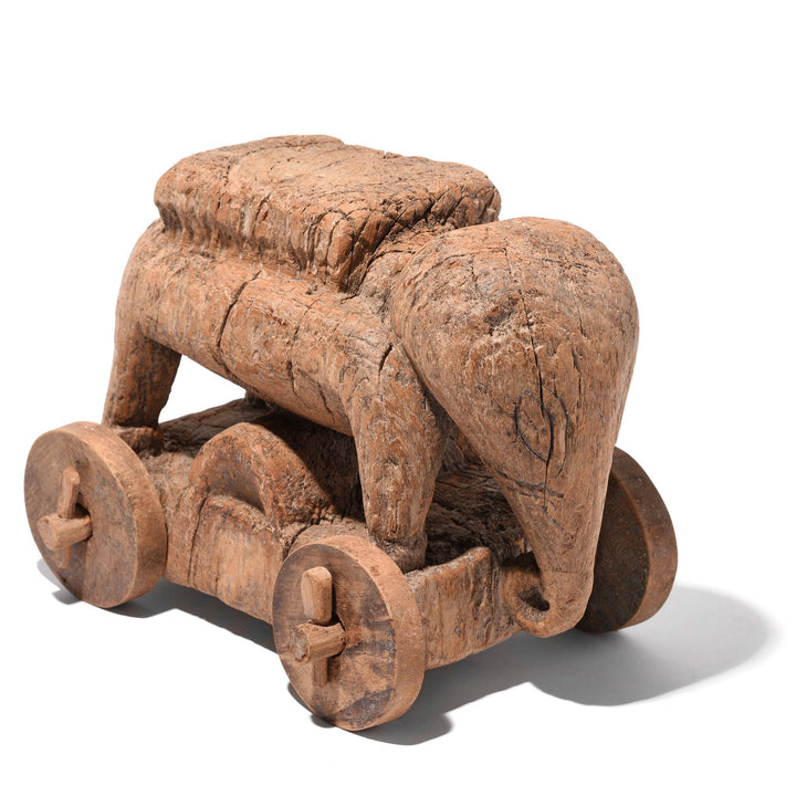 Indian Elephant Wheel Toy From Madhya Pradesh - 18thC | Indigo Antiques