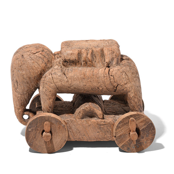 Indian Elephant Wheel Toy From Madhya Pradesh - 18thC