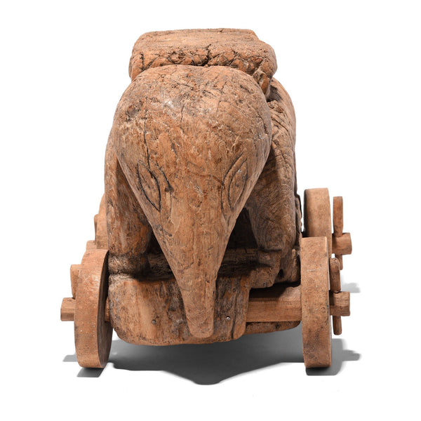 Indian Elephant Wheel Toy From Madhya Pradesh - 18thC