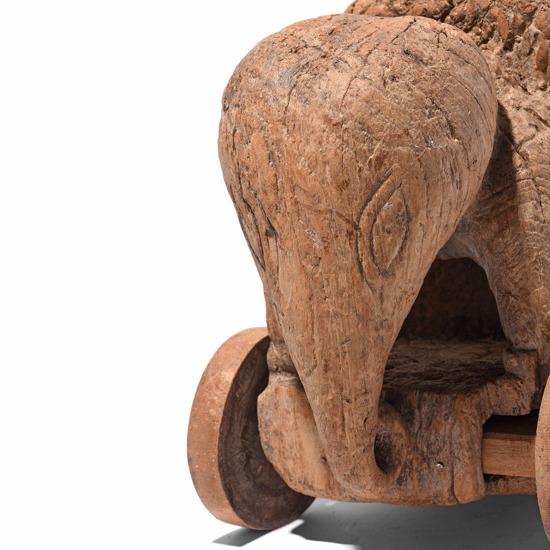 Indian Elephant Wheel Toy From Madhya Pradesh - 18thC | Indigo Antiques