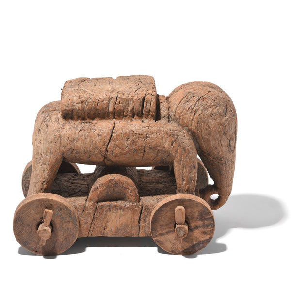 Indian Elephant Wheel Toy From Madhya Pradesh - 18thC