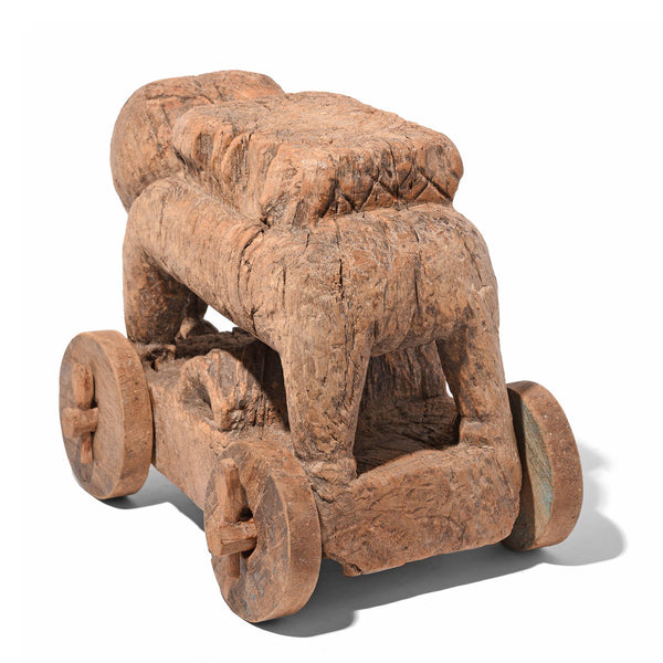 Indian Elephant Wheel Toy From Madhya Pradesh - 18thC