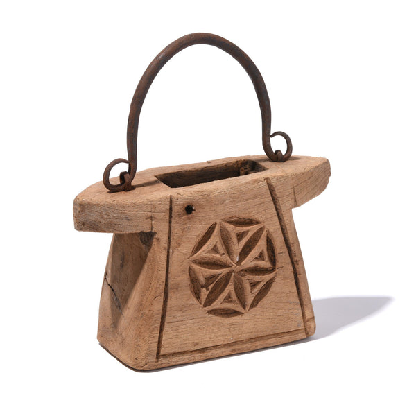 Indian Teak Ghee Pot From Rajasthan - 19thC Indian Teak Ghee Pot From Rajasthan - 19thC