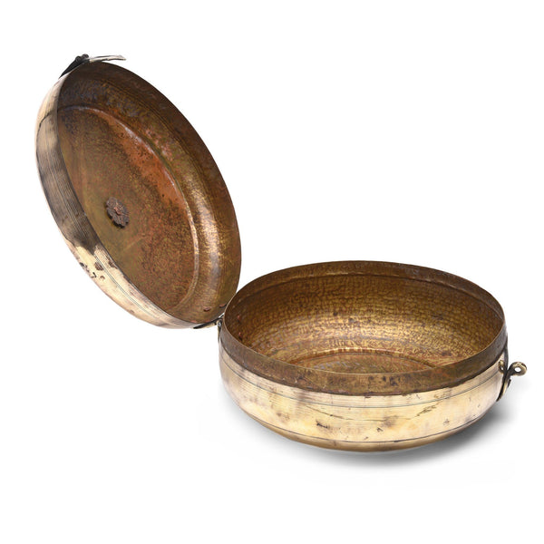 Large Brass Indian Chapati Box - Ca 1900