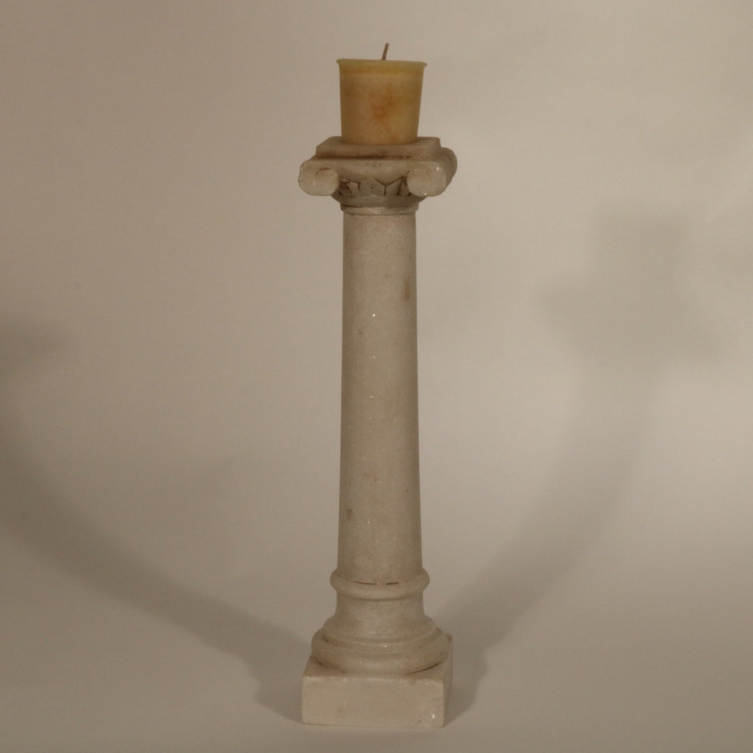 Marble Candlestick From Rajasthan | Indigo Oriental Antiques