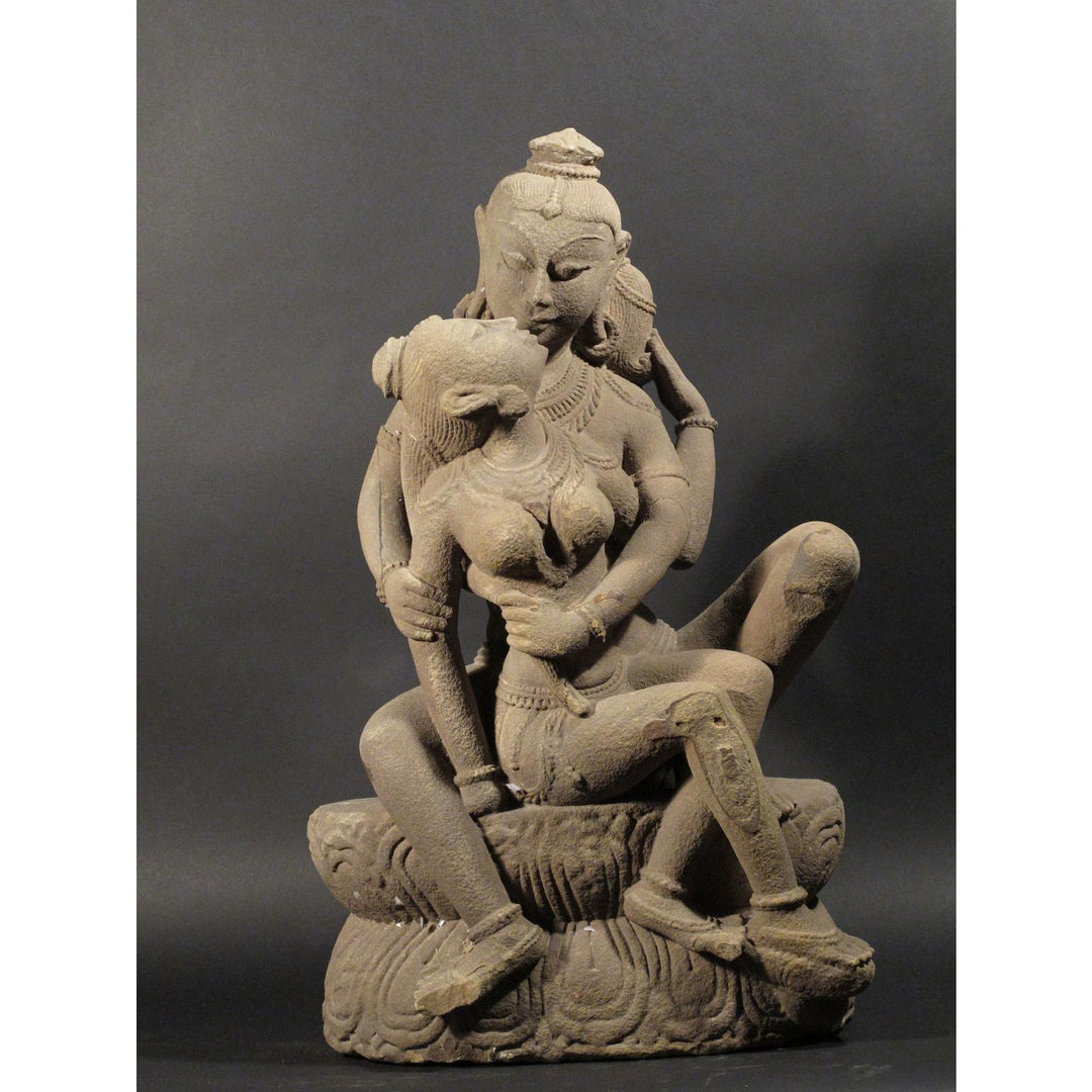 Museum Quality Stone Carving of Shiva & Parvati | Indigo Oriental Antiques