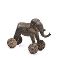 Old Brass Elephant Toy On Wheels - Ca 100 yrs old