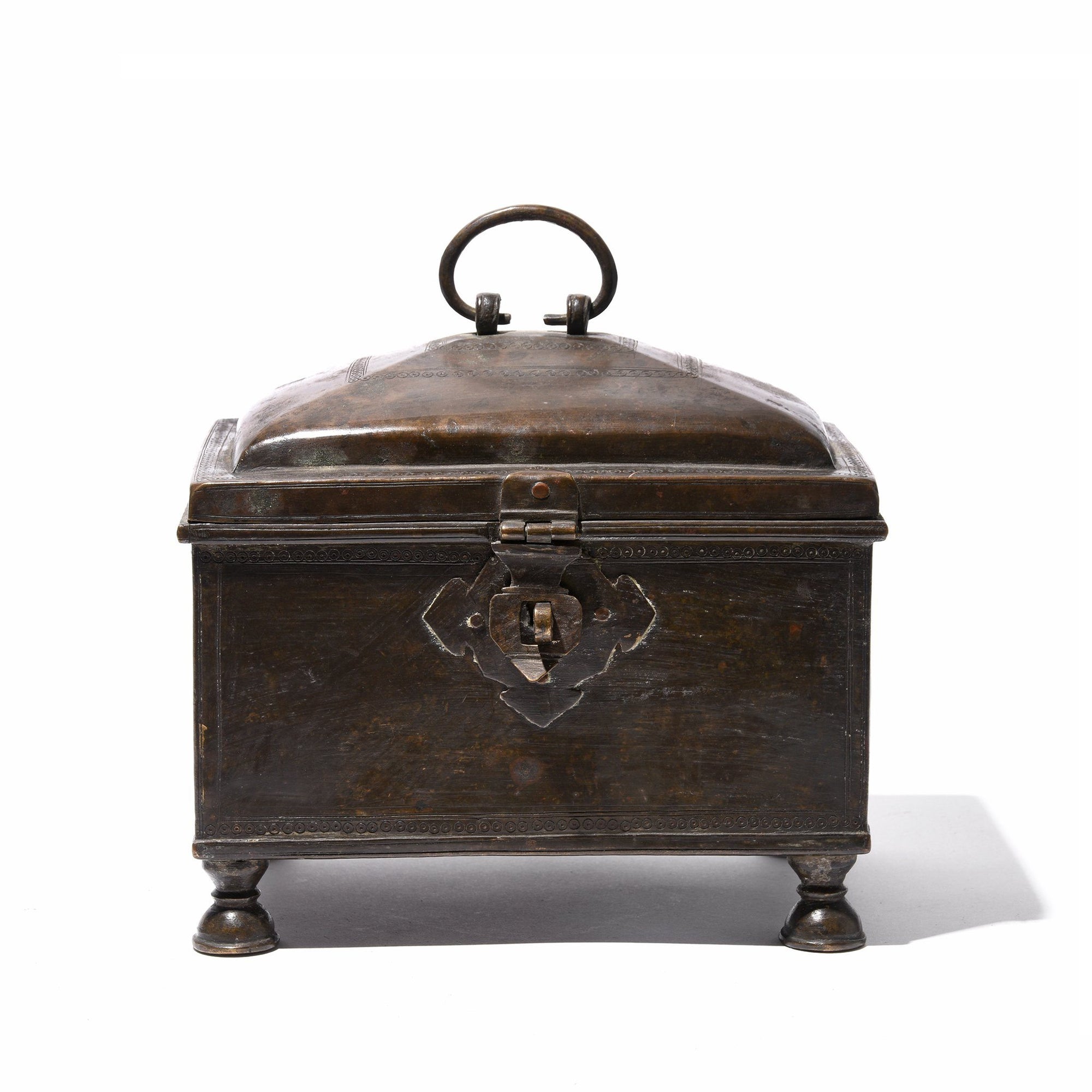 Old Brass Jewellery Box From India - 19thC | Indigo Oriental Antiques