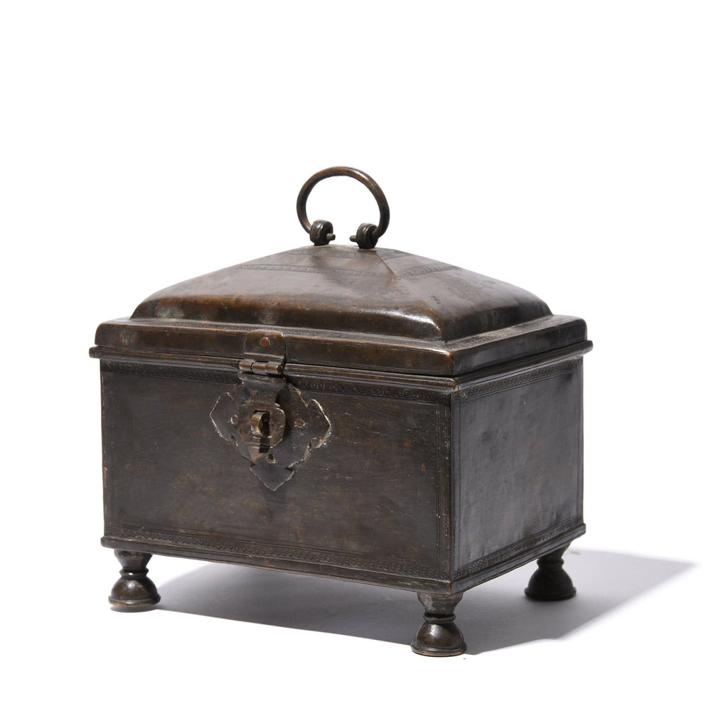 Old Brass Jewellery Box From India - 19thC | Indigo Oriental Antiques