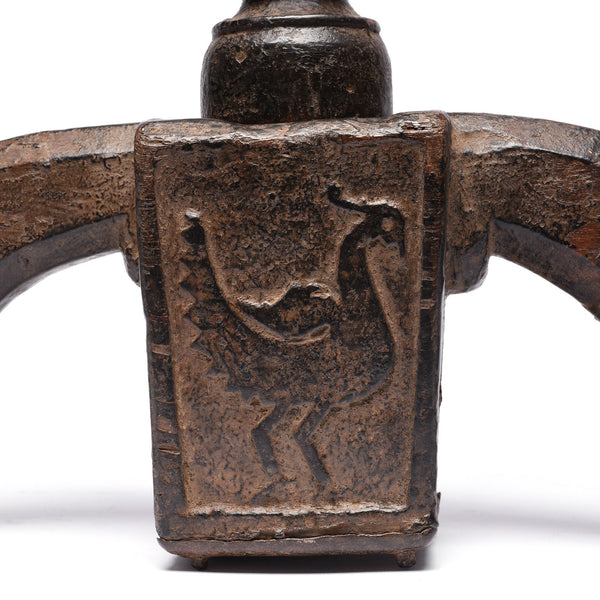 Old Carved Indian Juicer Figure From Banswara - 19thC