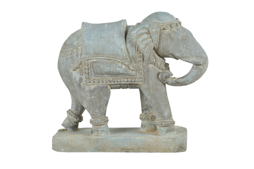 Old Carved Stone Elephant | Indigo Oriental Antiques