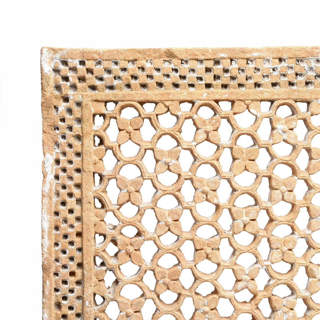 Old Indian Carved Stone Jali Panel From Rajasthan - 19thC | Indigo Antiques