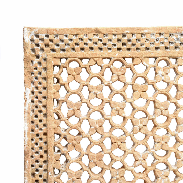 Old Indian Carved Stone Jali Panel From Rajasthan - 19thC | Indigo Antiques