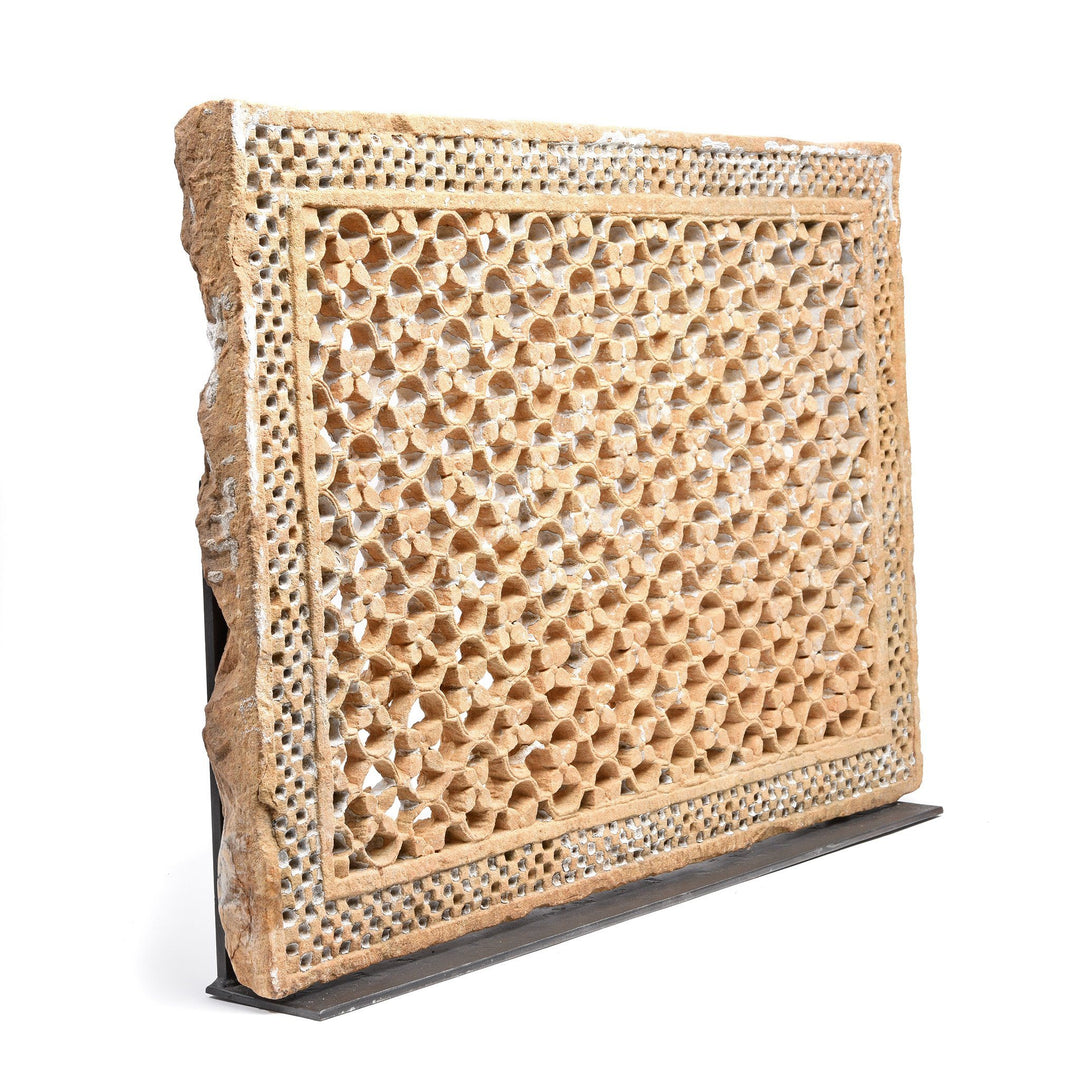 Old Indian Carved Stone Jali Panel From Rajasthan - 19thC | Indigo Antiques